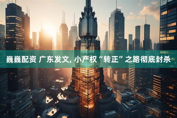 巍巍配资 广东发文, 小产权“转正”之路彻底封杀